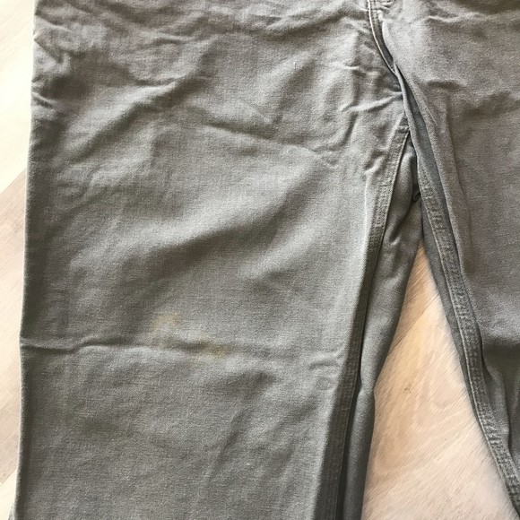 Carhartt Men's Original Dungaree 44x32 Carpenter Work Pants Grey - Picture 3 of 9